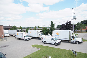 The Food Bank fleet of trucks