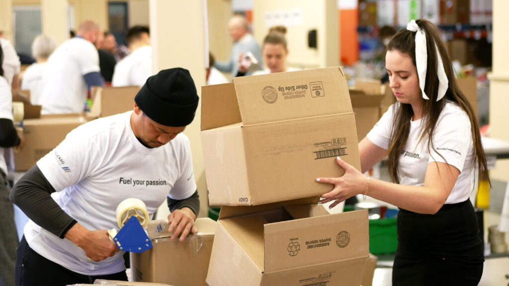Policaro Group team making boxes.