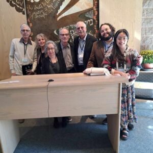 The Social and Environmental Action Committee. Left, Ernie Ginsler, Ruth Shushan, Judy Ginsler, Norm Finkelberg, Mark Pancer, Shawn Wasserman, and Tina Hang.