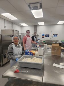 RDJ Bakeries’ staff volunteering in the Fresh Approaches Food Centre.