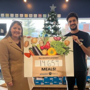 Alex is pictured here with Emily Brown, our community events coordinator.