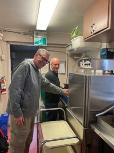 Volunteers cleaning up at St. Matthews.