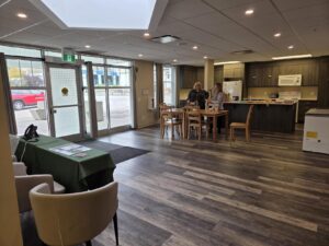 The kitchen at the warming centre.