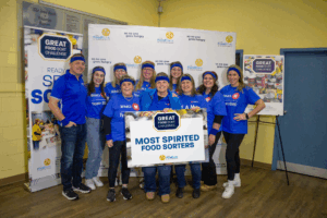 BMO Financial Group Fischer-Hallman & Bleams Branch participating in the 2025 Great Food Sort Challenge.