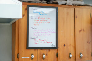 One of the weekly menus.