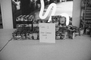 Some of the food available at the Base Church's program.