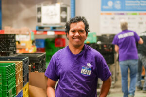 Ian Bernal in The Food Bank’s distribution centre.