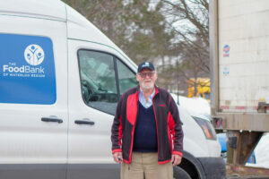 Bud Witter with The Food Bank’s van.