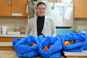 Sarah Holmes helps to run the program.