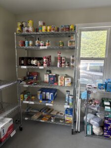 Some of the food available at the Wellesley Food Cupboard.