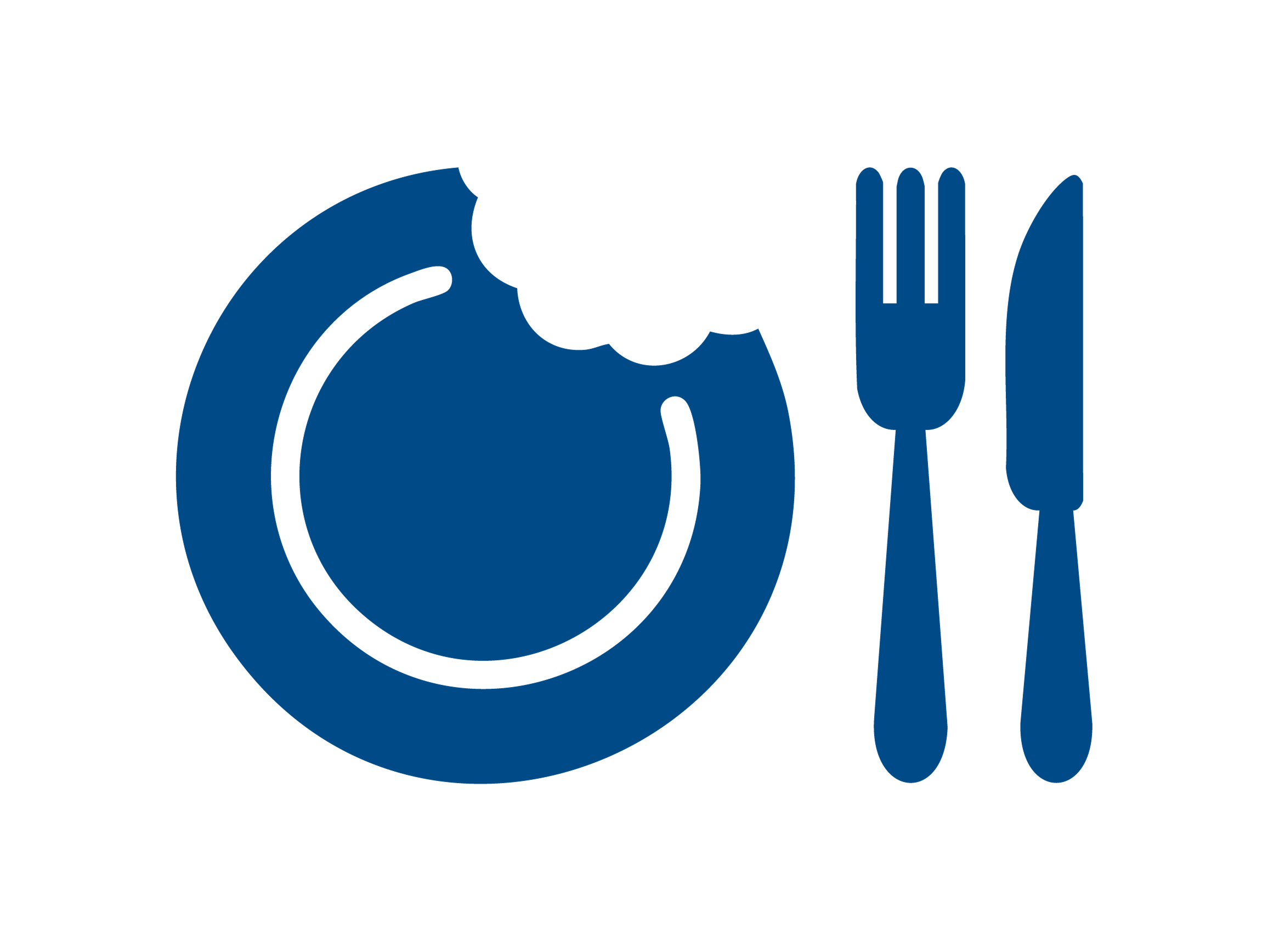 Icon of a blue plate and fork