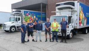 Kyle Strong with The Food Bank’s staff drivers.